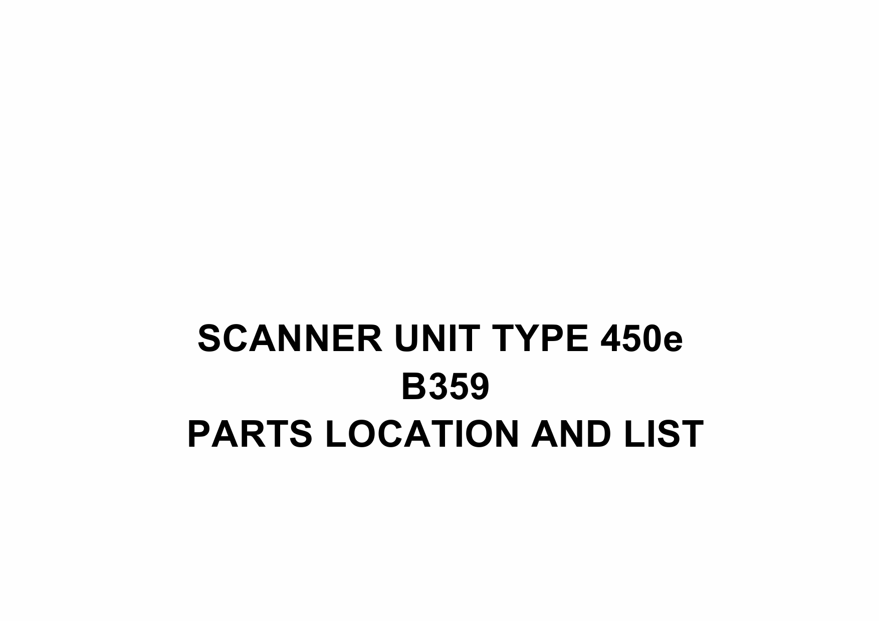 RICOH Options B359 SCANNER-UNIT-TYPE-450e Parts Catalog PDF download-1